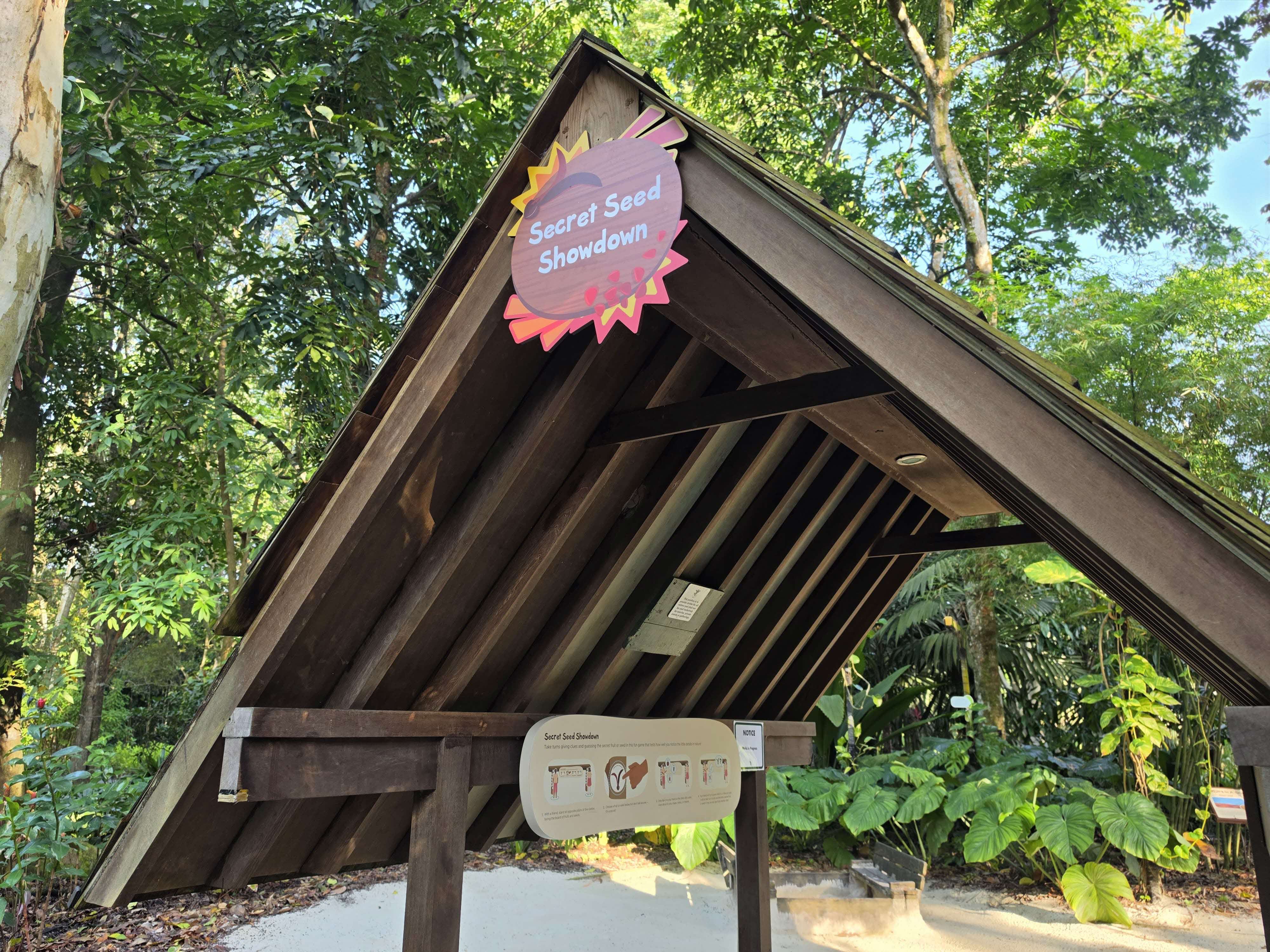 Jacob Ballas Children's Garden Secret Seed Showdown shelter